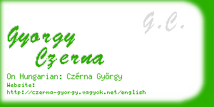 gyorgy czerna business card