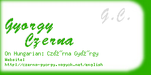 gyorgy czerna business card